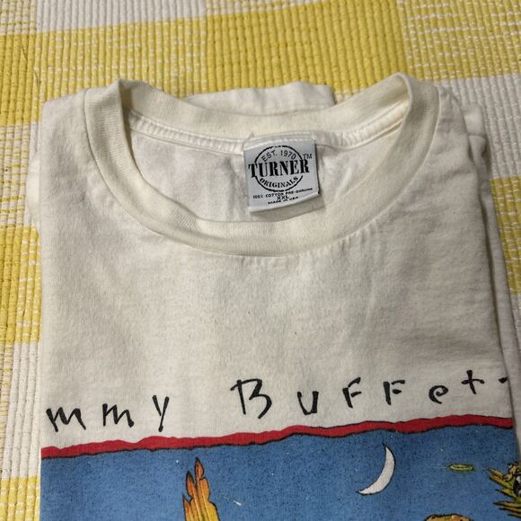 Vintage Jimmy Buffett Margaritaville 1998 Tour T Shirt White Size XXL - Picture 12 of 13